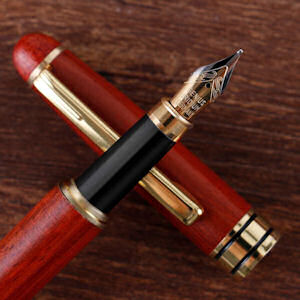 stylo plume en bois de rose